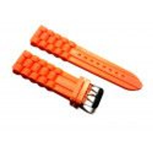 Bracelet De Montre Silicone Orange 18 Mm ( Xx-9 )