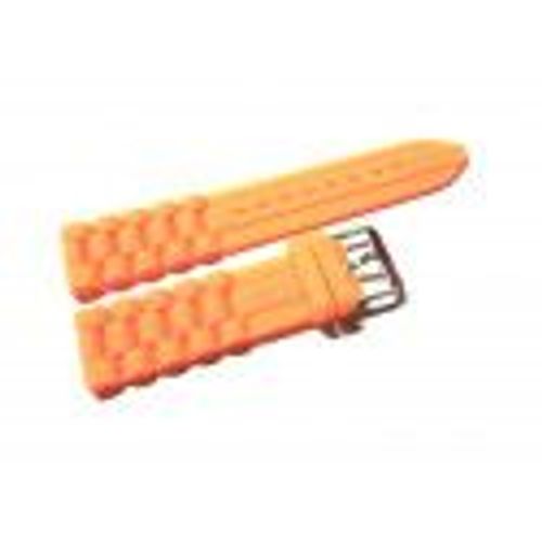Bracelet De Montre Silicone Orange Clair 22 Mm -C-7