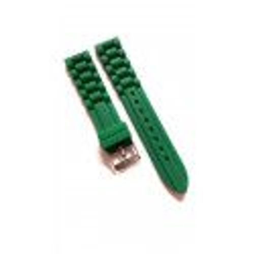 Bracelet De Montre Silicone Vert Foncer 22 Mm -S-11