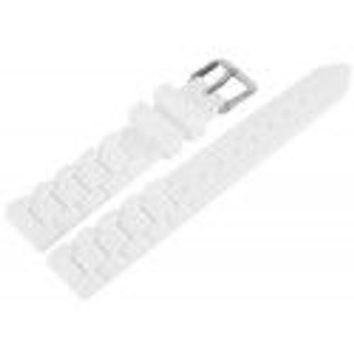 Bracelet De Montre Silicone Blanc 18 Mm -G-1
