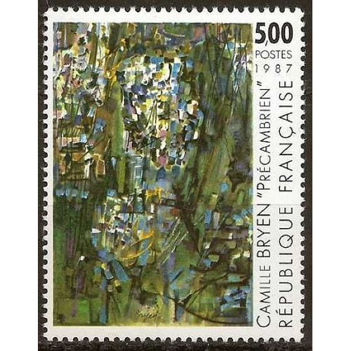 France 1987, Très Beau Timbre Neuf** Luxe Yvert 2493, Art : Peinture De Camille Bryen (1907-1977), 'précambrien' .