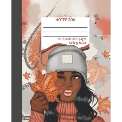 Cute Notebook: Love Fall | 200 Pages | 7.5x9.25 | College Rule Lined