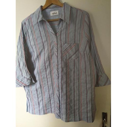 Chemisier Femme Taille 52 Marque Afibel Bleu