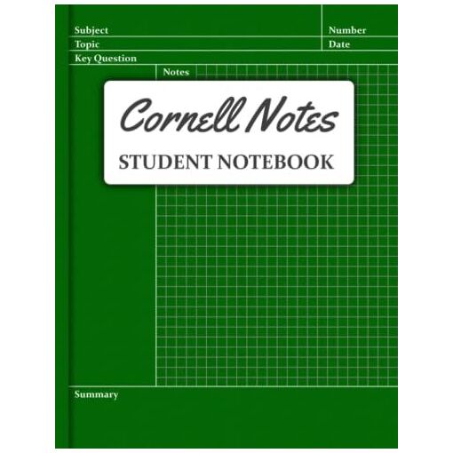 Cornell Notes Student Notebook: Note-taking System For High School ...