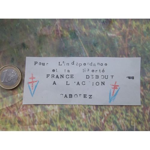Ffi Forces Françaises De L'intérieur Trac Document Militaire 2ww