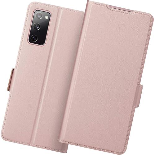 Coque Samsung Galaxy S20 Fe 4g/5g ,Housse Samsung S20 Fe,Coque S20 Fe Rabat,Coque S20 Fe Clapet,Protection S20 Fe Cuir,Etui Samsung S20 Fe,Pochette S20 Fe,Flip/Folio Phone Cover Case.Or Rose