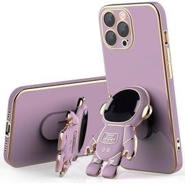 Coque Pour iPhone 13 Pro Max (6,7) Rose Amour-Mignon Luxe Antichoc Souple  Anti-Rayure Galvanisé Or