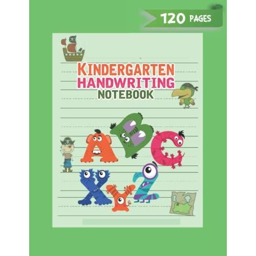 Handwriting Notebook: Letter Teaching Handwriting Practice Paper Notebook For Kindergarten Kids