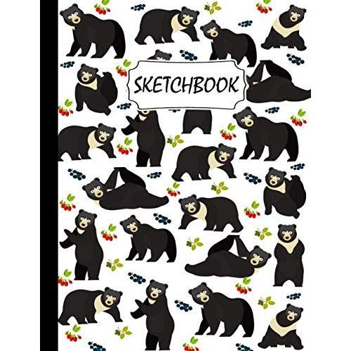 Black Bear Sketchbook: Black Bear Pattern Sketching, Sketch Drawing, Sketchbook For Men, Women, Girls, Boys And Kids