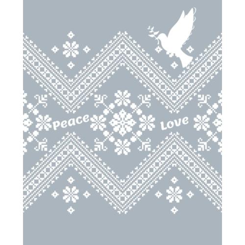 Peace & Love Notebook By Arty Chinstrap, 160 Pages Lined Notebook, White Papers, (7,5x9,25), Place For Date, Beautiful Design