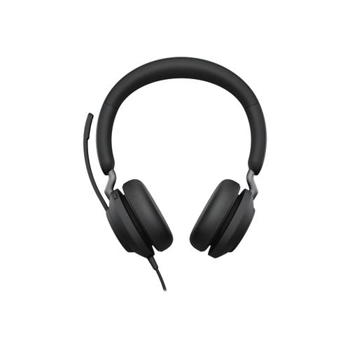 Jabra Evolve2 40 MS Stereo - Micro-casque - sur-oreille - filaire - USB-A - isolation acoustique - Certifié pour Microsoft Teams