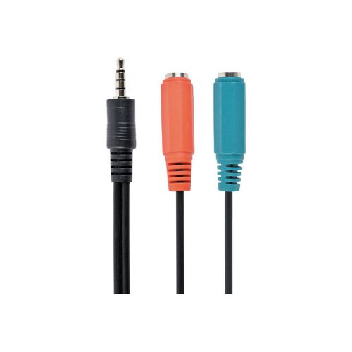 Cablexpert - Adaptateur audio - mini-phone stereo 3.5 mm femelle pour mini jack 4 pôles mâle - 20 cm