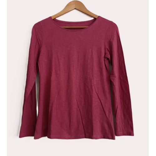 T Shirt Fin Rose A Manches Longues. Tex Basic. Coton. Taille S / 36