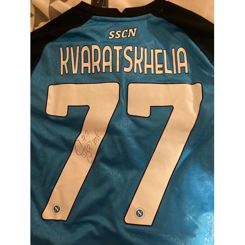 Maillot Napoli Kvaratskhelia Dédicacé 