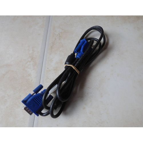 Câble écran VGA, 2 Lg au choix 1,8 m ou 1 m