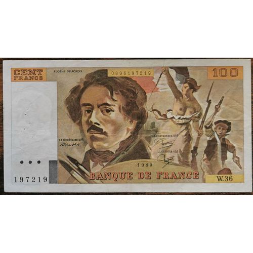 Billet 100 Francs Eugène Delacroix 1980 France W.36