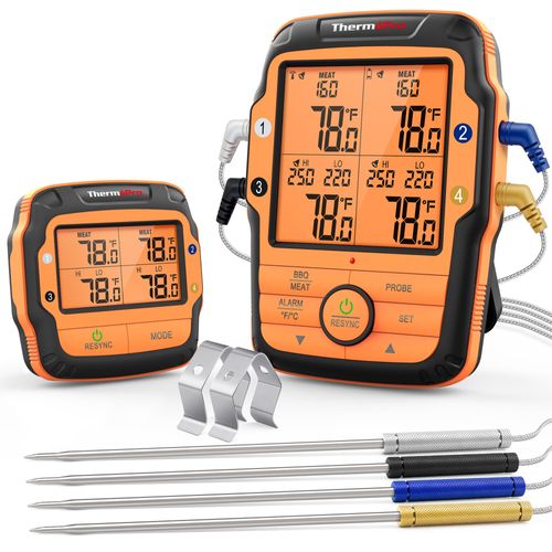 ThermoPro-de cuisine numérique TP27C,4 sondes,rétro-éclairage,barbecue,four à griller,viande
