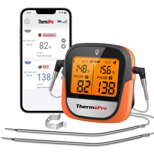 Thermopro-Téléphone Connecté Bluetooth Tp902,Numérique Rétro4.2,Sondes Pour Touristes,Sans Fil,Viande,Cuisine,135m
