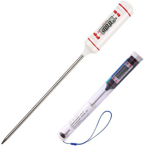 Thermomètre Numérique Pour Capteur De Température Des Aliments,Thermocouple Pour Cuisson De Viande Et Barbecue,Sonde Pour Eau,Lait Et Huile,Four Pour Liquide - Type White