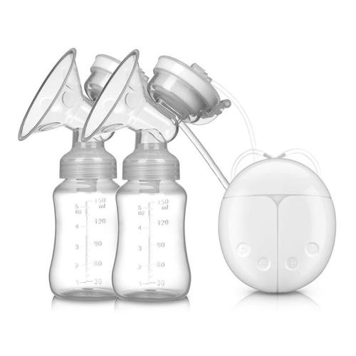 Double Pompe De Sein Électrique,Puissante Aspiration De Mamelon,Usb,Pompe De Sein Électrique Avec Biberon De Lait Pour Bébé,Coussin De Chaleur Froide - Type White