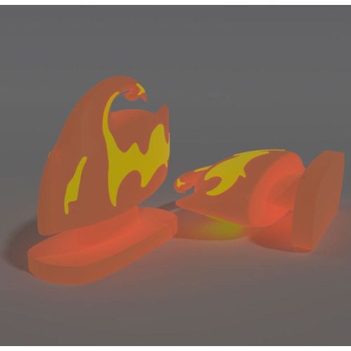 Pantoufles Requin Mignonnes Pour Femme Et Homme,Décoration De Chaussures,Breloques D'été,Accessoires Ailerons Qui Brillent Dans Le Noir,Breloques De Alicante,,1 Paire - Type Red Flame-1pcs