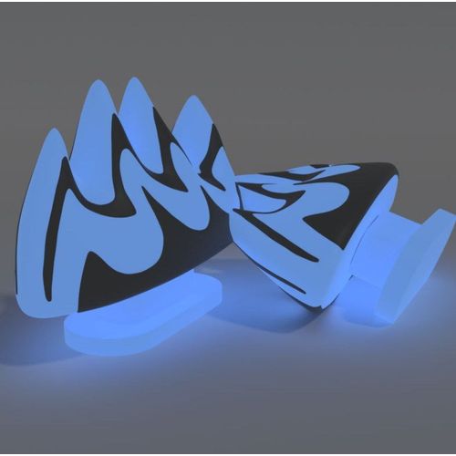 Pantoufles Requin Mignonnes Pour Femme Et Homme,Décoration De Chaussures,Breloques D'été,Accessoires Ailerons Qui Brillent Dans Le Noir,Breloques De Alicante,,1 Paire - Type Blue Flame-1pcs