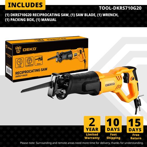 DEKO-Scie alternative électrique DKRS710G20,710W,scie sauteuse,tronçonneuse,outils pour bois,bricolage,outils électriques - Type DKRS710G20