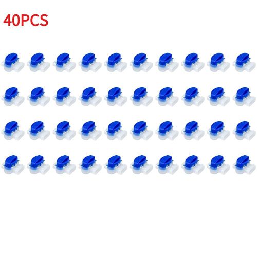 Connecteurs de Câbles pour Tondeuse à Gazon Robot,Borne Électrique 100,Pinces de Fil pour Tondeuse à Gazon Gardena/Husqvarna/Worx/Robomow,10 à 314 Pièces - Type 40pcs