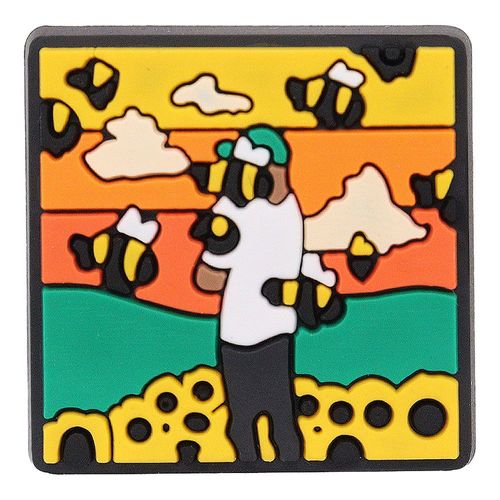 Chaussures De Golf En Pvc Pour Hommes,Célèbre Chanteur,Fleurs,Pantoufles À La Mode,Ajustement Des Boutons,Breloques,Décorations De Fête,Cadeaux,1-18 Pièces - Type Kaki