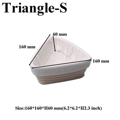 Mir en rotin naturel avec doublures,panier de fermentation de la pâte Banneton JxProofing,paniers pour boulangers professionnels et domestiques - Type Triangle S