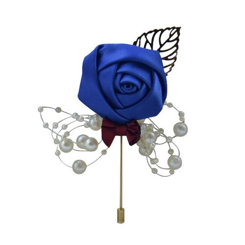 Boutonnière Épingles À Revers Pour Homme Et Femme,Corsage De Mariage,Boutonnière Trempée,Feuilles D'or,Broche Fleurs,Accessoires De Mariage