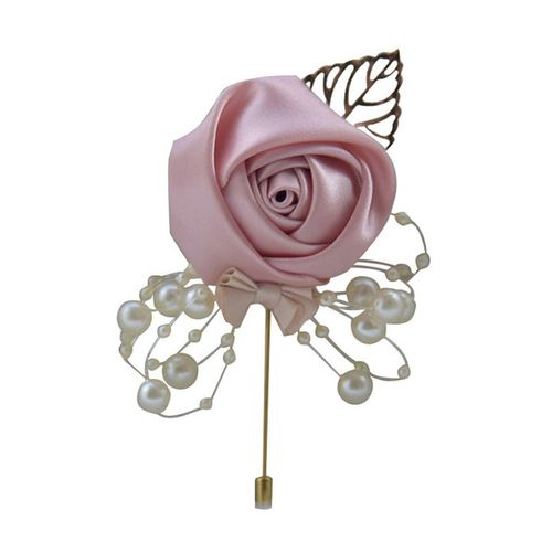 Boutonnière Épingles À Revers Pour Homme Et Femme,Corsage De Mariage,Boutonnière Trempée,Feuilles D'or,Broche Fleurs,Accessoires De Mariage