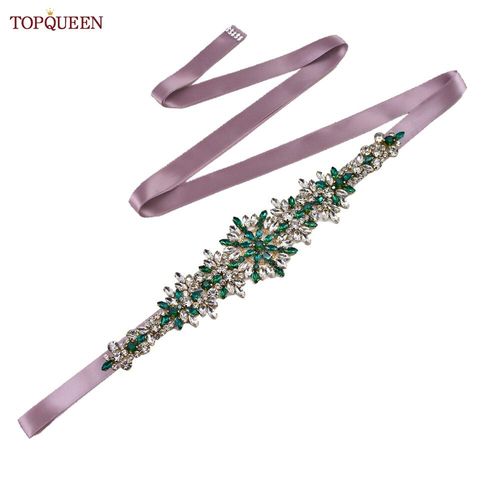 TOPCLS-Ceinture de mariage pour patients EEN,ceinture marocaine faite à la main,ceinture en biscuits,accessoires de robe de banquet,bijoux verts,appliques S319-KL