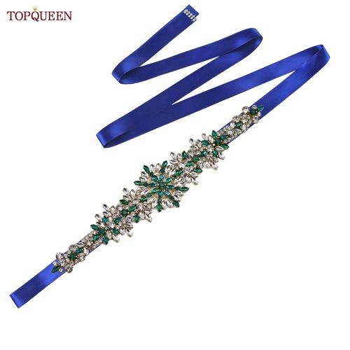 TOPCLS-Ceinture de mariage pour patients EEN,ceinture marocaine faite à la main,ceinture en biscuits,accessoires de robe de banquet,bijoux verts,appliques S319-KL