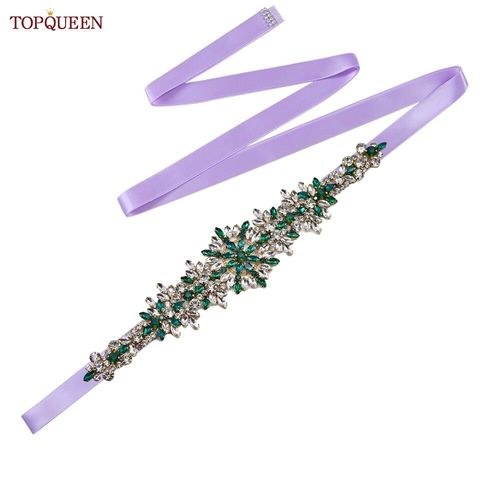 TOPCLS-Ceinture de mariage pour patients EEN,ceinture marocaine faite à la main,ceinture en biscuits,accessoires de robe de banquet,bijoux verts,appliques S319-KL