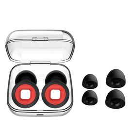 Bouchons D'oreilles Antibruit Noir + Rouge 