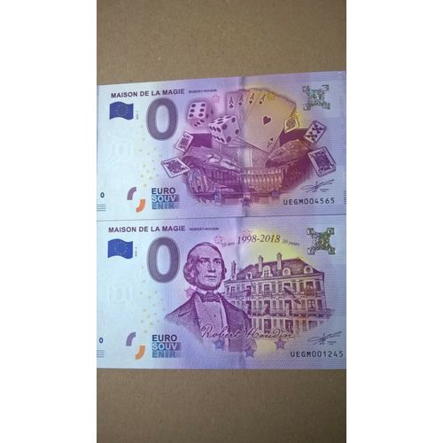 Billet 0 Euro Maison De La Magie 2016-1 Et 2018-2 Neufs
