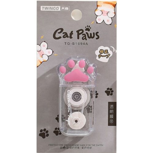 Twingo-Ruban Adhésif Portable À Griffes De Chat,Kawaii,Cadeau Nel,Papeterie,Prix Étudiant,École,Bureau,6m - Type Tran. White