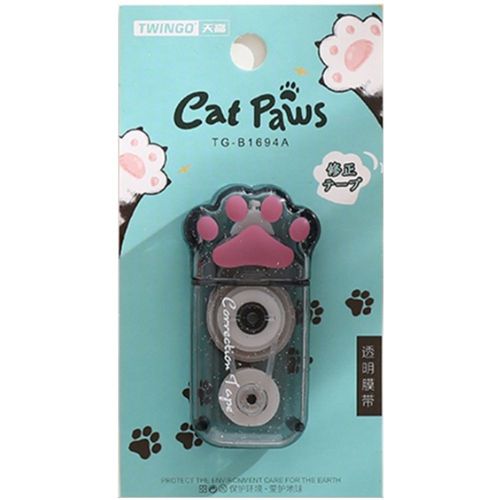 Twingo-Ruban Adhésif Portable À Griffes De Chat,Kawaii,Cadeau Nel,Papeterie,Prix Étudiant,École,Bureau,6m - Type Tran. Black