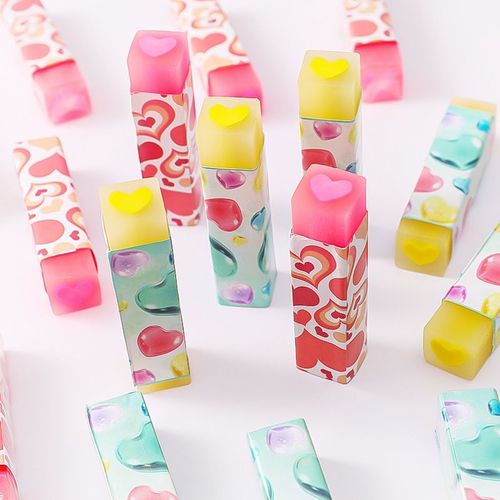 Gomme En Caoutchouc Mignonne Kawaii,Gomme Créative De Dinosaure,Gomme De Fruits,Fournitures Scolaires,Belle Gomme,Cadeau De Prix D'étudiant,1 Pc - Type 1pcs Love