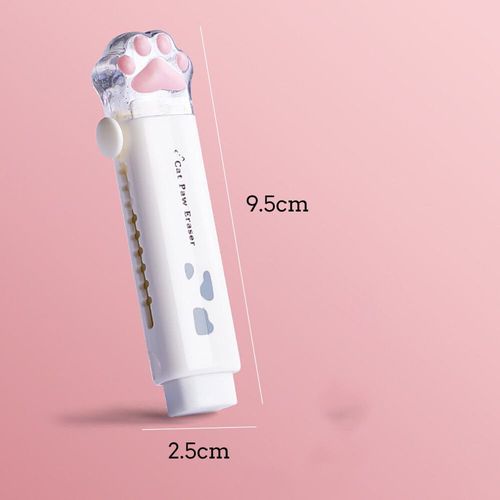 Gommes En Caoutchouc Patte De Chat Pour Enfants,Outil De Ration Étudiant,Fournitures Scolaires Et De Bureau,Papeterie Créative,Conception Push-Pull Kawaii,Cadeau,1 Pièce - Type White #A