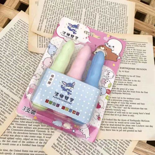 Lot De Gommes À Dessin Animé 4 Pièces Par Boîte,Adorables Sucettes,Crème Glacée,Beignets,En Caoutchouc Pour Enfants Écoliers - Type 3pcs Per Box