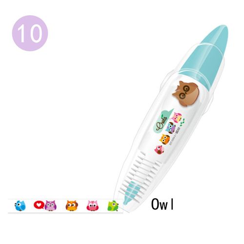 Animaux Kawaii Pour Théâtre,Chat,Chien,Crocodile,Fleur,Type De Presse,Bande Décorative,Journal Intime,Papeterie,Fournitures Scolaires - Type 10 Owl