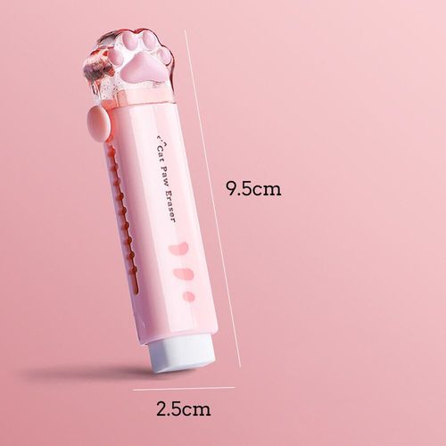 Gommes En Caoutchouc Patte De Chat Pour Enfants,Outil De Ration Étudiant,Fournitures Scolaires Et De Bureau,Papeterie Créative,Conception Push-Pull Kawaii,Cadeau,1 Pièce - Type Pink #B
