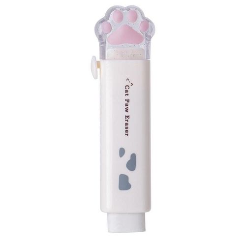 Gommes En Caoutchouc Patte De Chat Pour Enfants,Outil De Ration Étudiant,Fournitures Scolaires Et De Bureau,Papeterie Créative,Conception Push-Pull Kawaii,Cadeau,1 Pièce - Type White #C