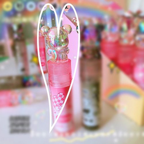 Gommes En Caoutchouc Ours Pour Étudiant,Outil De Ration Pour Enfants,Fournitures Scolaires Et De Bureau,Cadeau Créatif,Conception De Rouge À Lèvres Kawaii,1 Pièce - Type Pink
