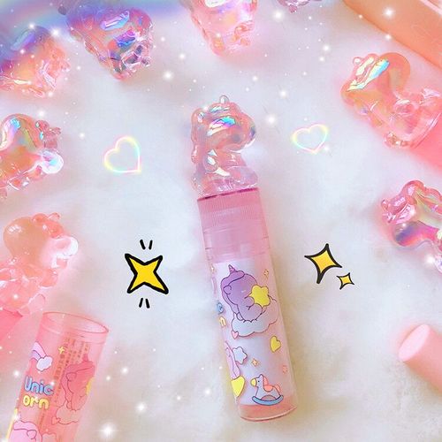 Gommes En Caoutchouc Ours Pour Étudiant,Outil De Ration Pour Enfants,Fournitures Scolaires Et De Bureau,Cadeau Créatif,Conception De Rouge À Lèvres Kawaii,1 Pièce - Type Unicorns-Purple