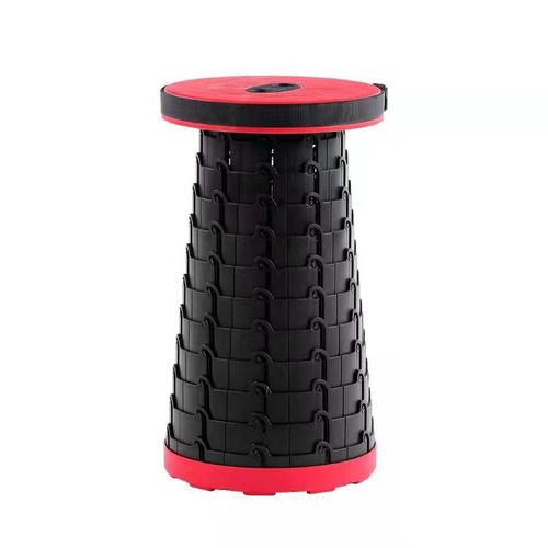 Tabouret Télescopique Pliable,Portable,Voyage De Pêche En Plein Air,Réglable,Réseau De Vente En,Siège En Ligne Rouge #A