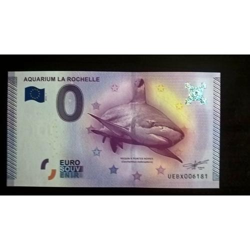 Billet 0 Euro Aquarium De La Rochelle 2015 Neuf