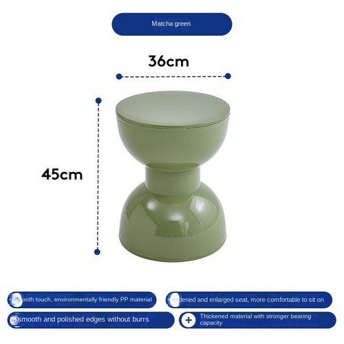 Tabouret Proxy De Chaussure Créatif Nordique,Tabouret De Salle À Manger Crème Domestique Épaissi,Tabouret De Table Basse De Salon,Piste Ronde En Plastique - Type Green #B
